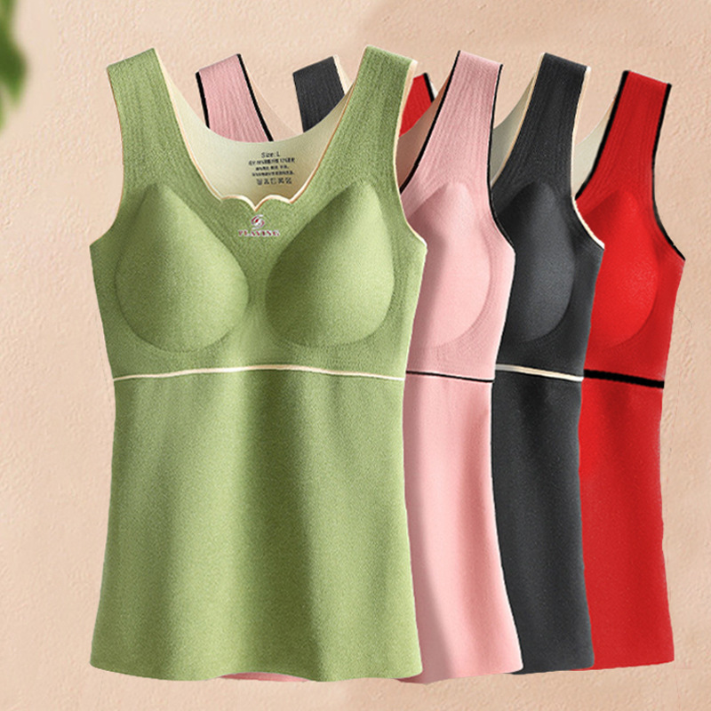 Picture of Oxygen-friendly 2.0 Velvet Lined Thickened Thermal Vest Women's All-match Base Shirt Slim-fit Seamless Thermal Underwear for Women