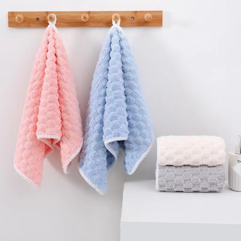 Factory wholesale tortoise velvet cloud lattice towel bath towel suit adult household soft absorbent hair-free plain color