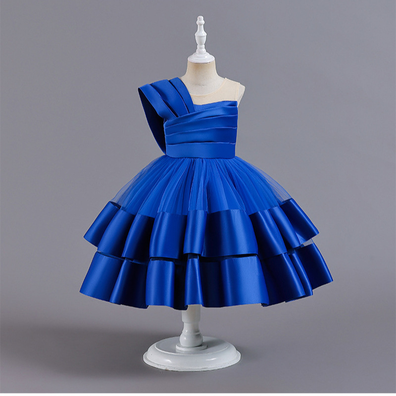 Picture of Girl's Western-style Birthday Princess Dress Poncho Children's High-end Evening Dress Girl's Host Piano Performance Dress