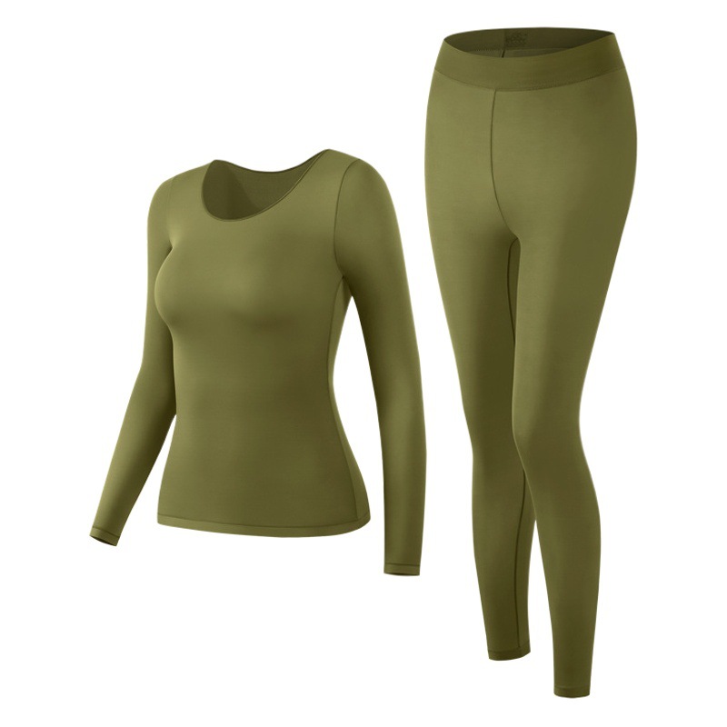 Hyaluronic Acid Moisturizing Warm Long-sleeved Trousers Fever Skin Beauty Mask Autumn Clothes Long Johns High Elastic Base Warm suit Women