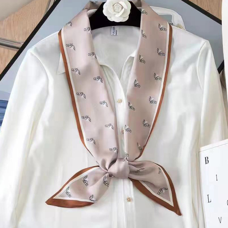 Picture of Popular Spring and Autumn Long Scarf Women's Korean Style Summer Decoration Shirt Suit Scarf Hair Belt Ribbon Scarf