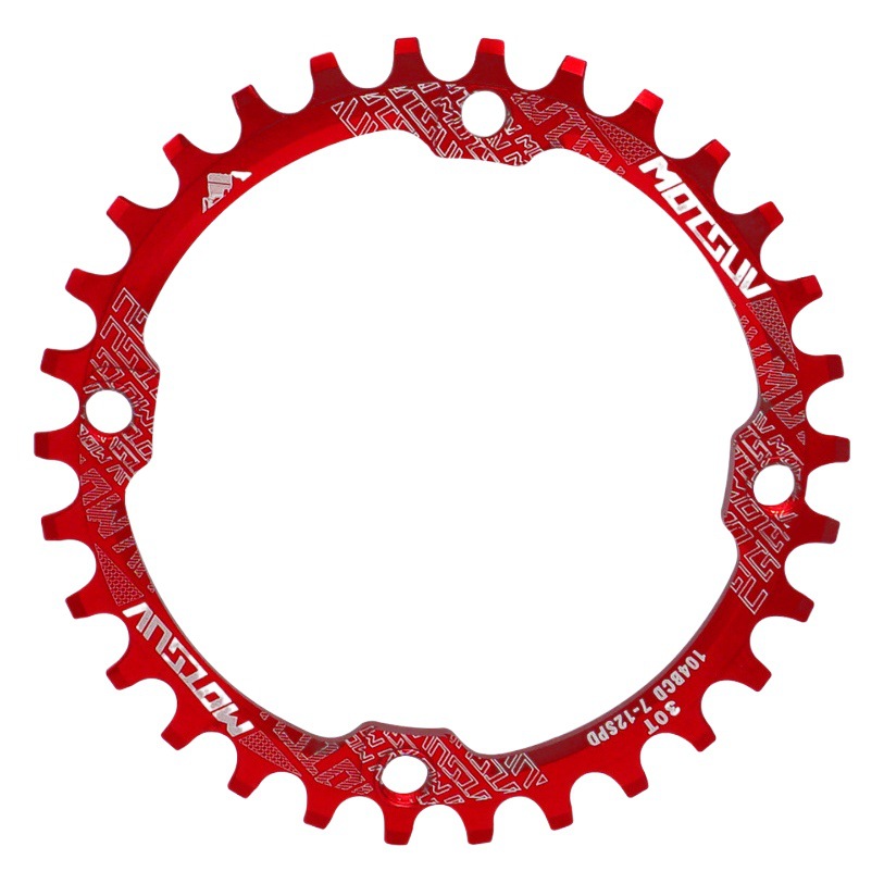 MOTSUV mountain bike positive and negative tooth single disc 104bcd single speed sprocket aluminum alloy 30T tooth disc crank accessories
