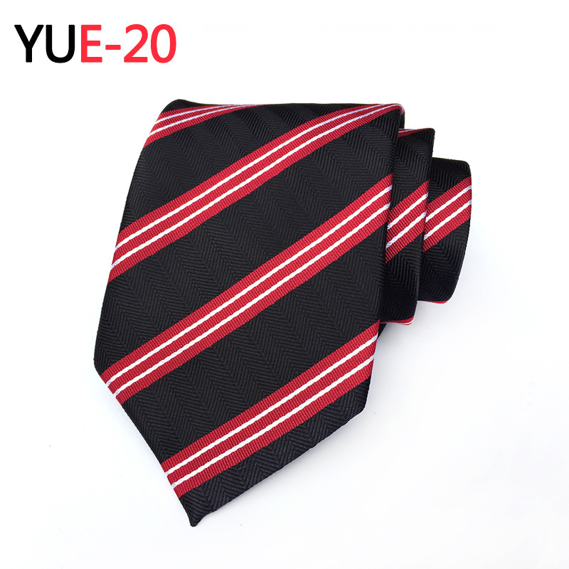 Picture of Tie Factory in stock Supply Men's Business Casual Professional Fashion Tie Polyester Yarn-dyed Striped Tie