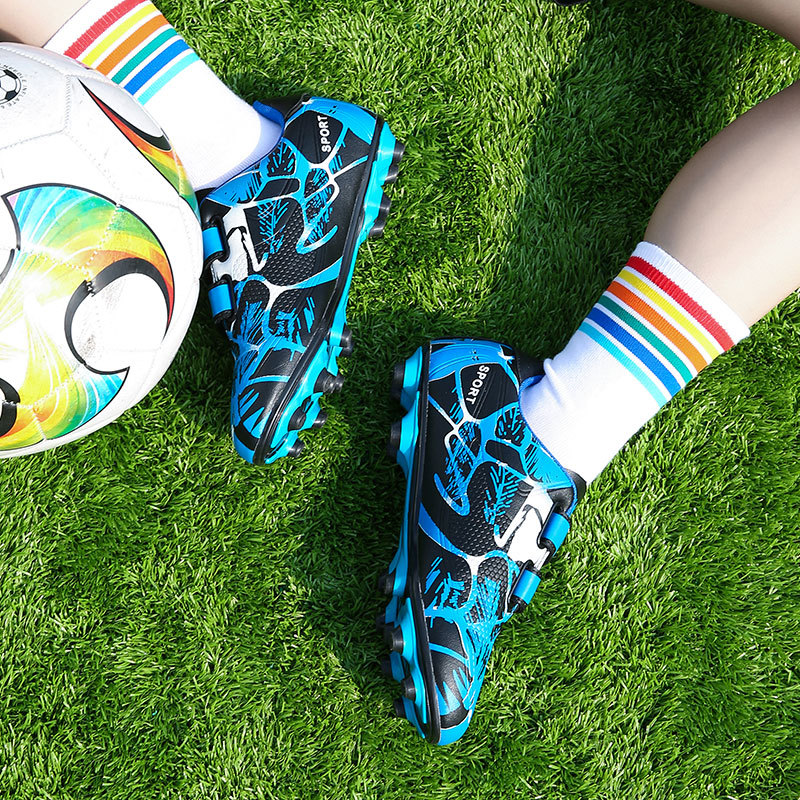 Children's football shoes broken nails TF Velcro boys kindergarten Primary School competition special girls sports training shoes