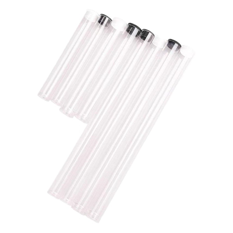 Factory PVC/PC line incense packaging tube transparent acrylic plastic incense tube brush storage packaging tube with cover