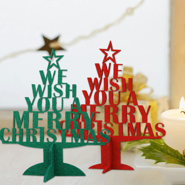 Picture of Cross-border creative felt Christmas tree three-dimensional decorations Christmas holiday dress ornaments handmade gifts