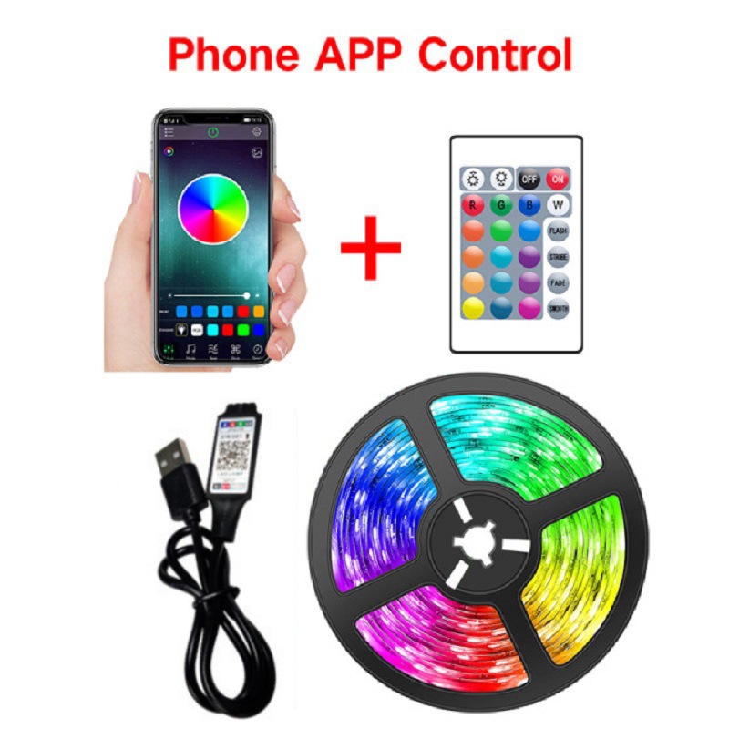 Picture of USB lamp with suit 5050 RGB24 key remote control Bluetooth 5V low voltage TV background atmosphere lamp intelligent ultra-thin