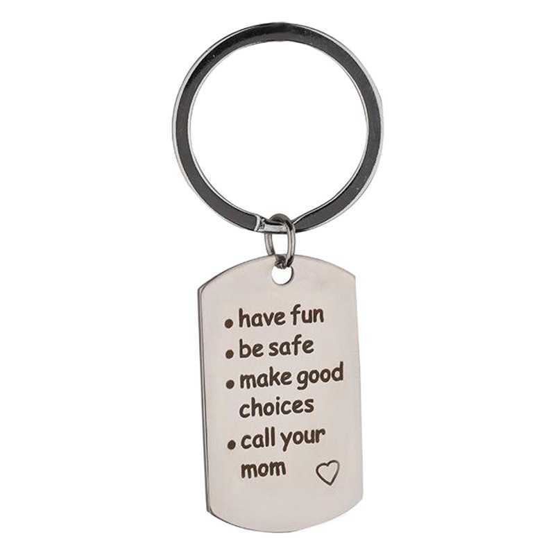 Cross-Border Hot Selling Have Fun Be Safe Make Good Choices Keychain Peace Pendant