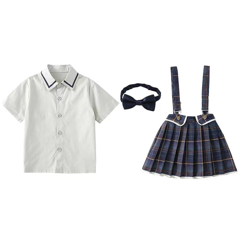 Picture of 2024 Kindergarten Summer Children's Graduation Photo Sportswear College Style Summer School Uniform for Primary School Students