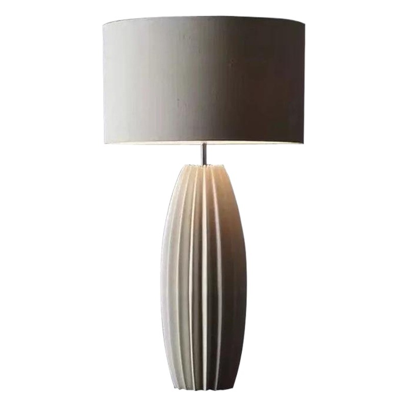 Nordic Simple Retro Creative Living Room Bedroom Bedside Study Sofa Corner Simple Pleated Ceramic Table Lamp