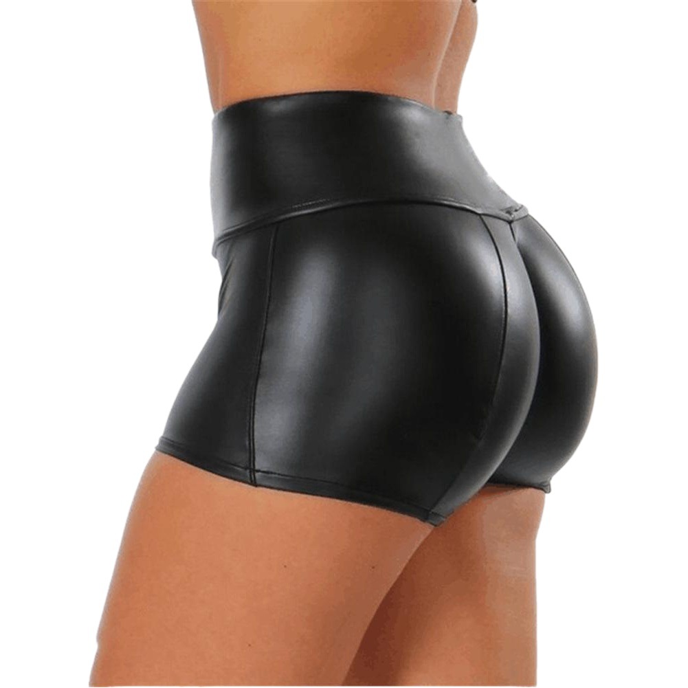 S-5XL wish ebay cross-border explosion leather shorts women PU leather pants women sexy hot pants nightclub shorts