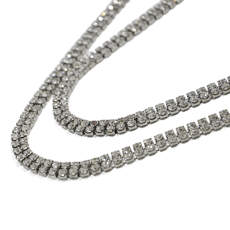 Cross-border Hot Selling Waist Jewelry Diamond-studded Fashion Simple Rhinestone Lengthened Chain Body Chain Waist Chain Straight Hair