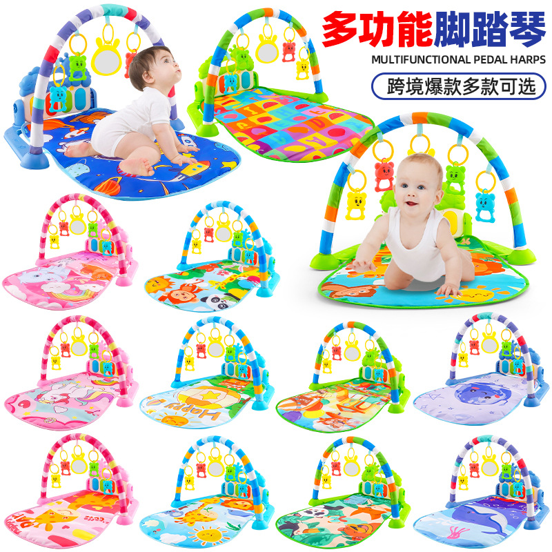 New Cross-border Fitness Rack Baby Music Foot Piano Game Mat Baby Foot Piano 36 Months Newborn