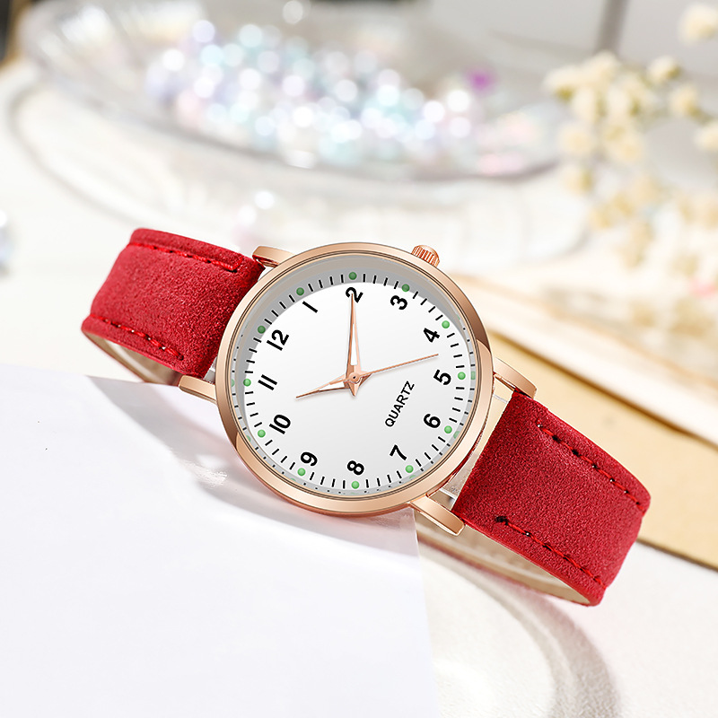 Picture of New Simple Digital Luminous Watch for Men and Women Students Small Fresh Frosted Leather Casual Watch Women's Quartz Watch