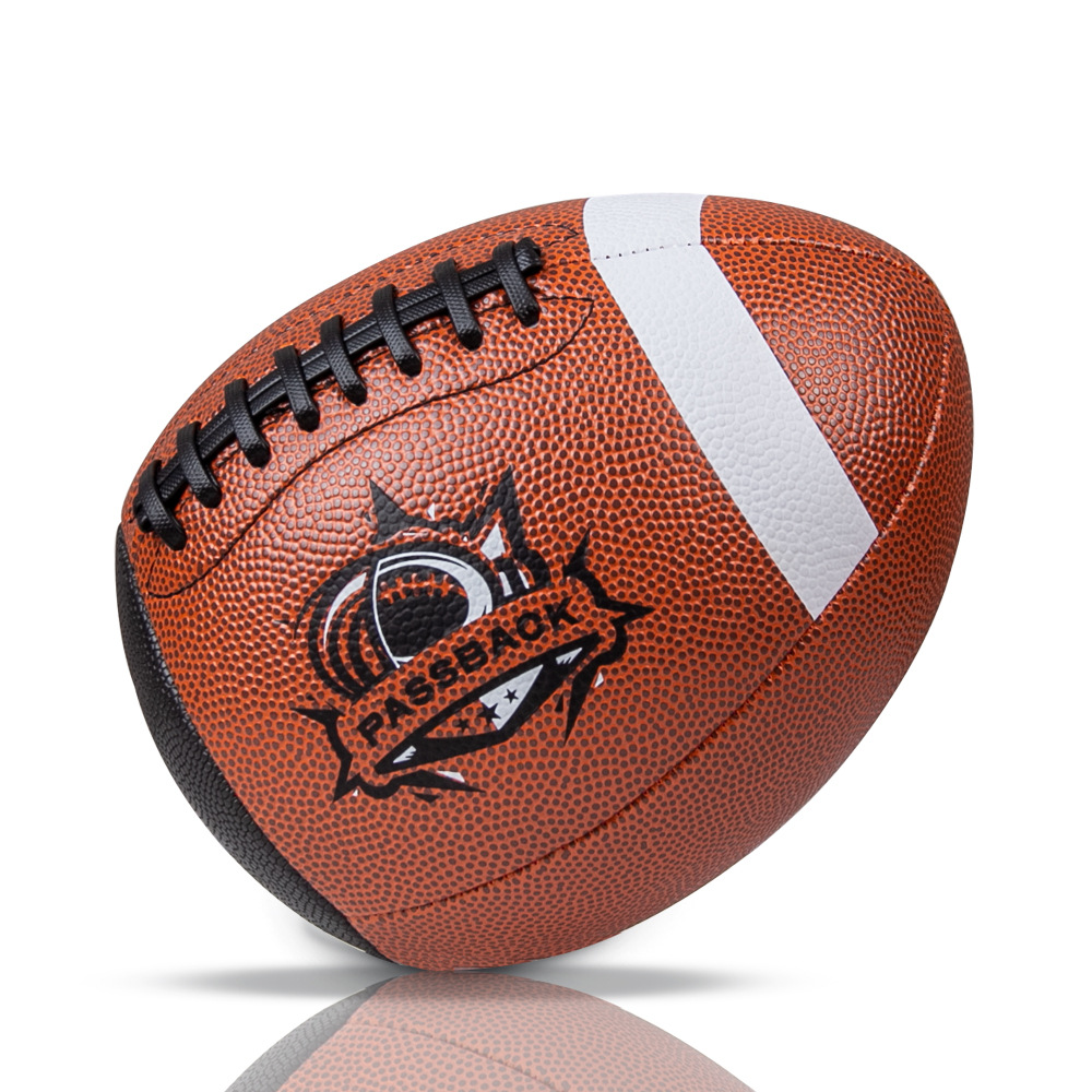 Picture of Cross-Border Wholesale Pu Leather Passback Half Rugby Throwing Ball Outdoor Quarterly Guard Training Return Ball