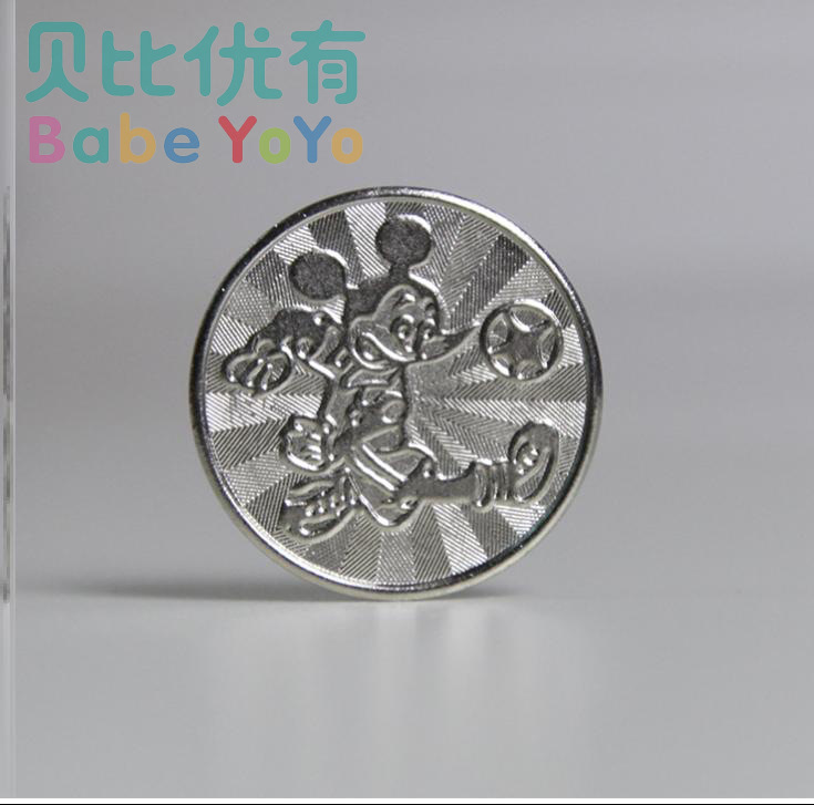 Picture of Golden Apple Game Coin Token Hard Children Rocker Tiger Video Game City Doll Machine Universal Universal Token