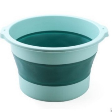 Picture of Foot Bucket Folding Portable Wholesale Household Plastic Thickened Deepened Round Leg Dormitory Foot Washing Bath