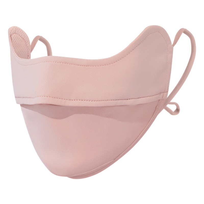 Sun Protection Mask for Women with Good Looks, Eye Protection 3D Stereo Breathable Outdoor Cycling Anti-Uv Ice Silk Mask Black