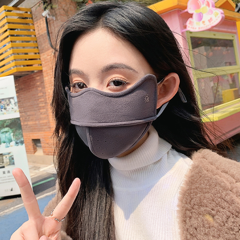 Picture of 2025 Autumn and Winter Warm Mask for Women 5D Three-Dimensional Eye Protection Fleece-Lined Soft Fishbone High-Value Cold-Proof Cycling Mask