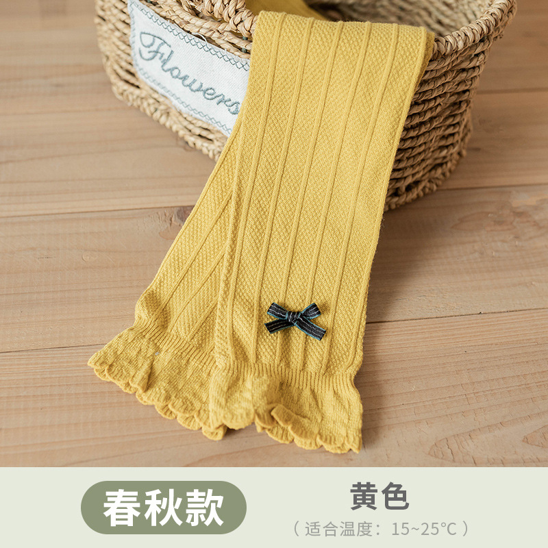 Picture of Girls' Leggings, Baby Spring and Autumn Children's Nine-Point Pantyhose, Lace, Versatile, Cute, Non-Legged Baby Pantyhose Wholesale