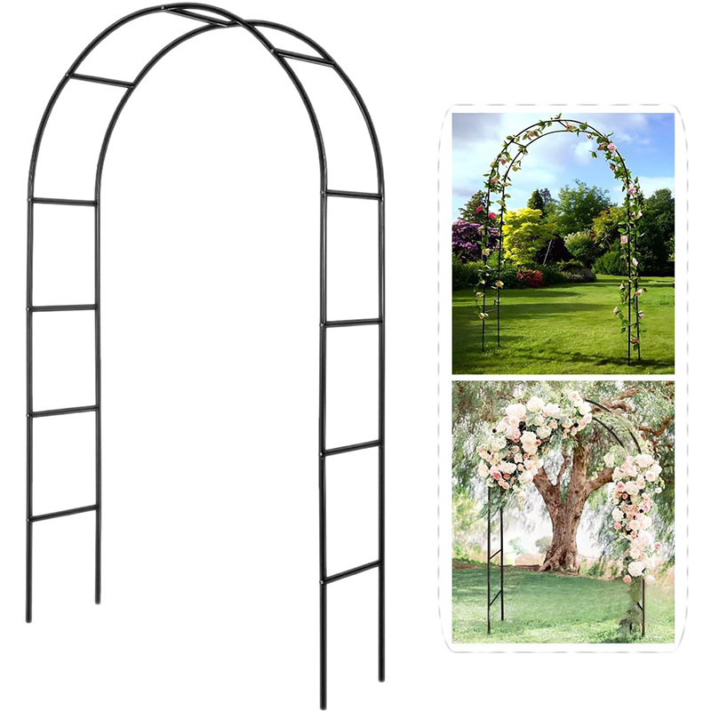 Iron Flower Stand Arch Wedding Gardening Rose Arch Climbing Pergola Climbing Garden Plant Stand Outdoor Courtyard