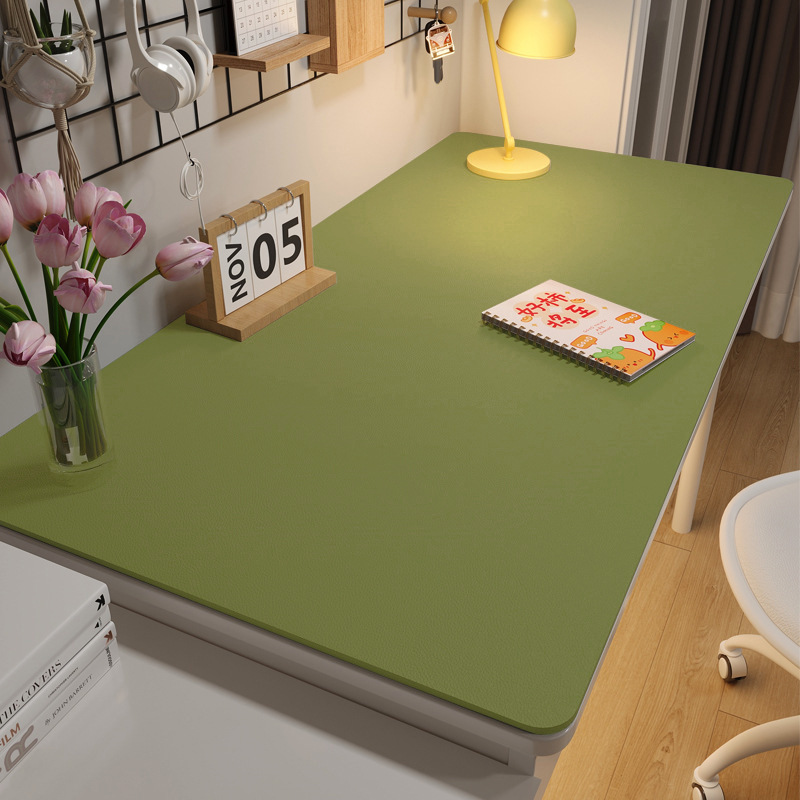 Picture of Environmentally Friendly Eye Protection Desk Mat Student Leather Pure Color Coffee Table Mat Oil-Proof Table Cloth Learning Computer Desk Mat Non-Slip
