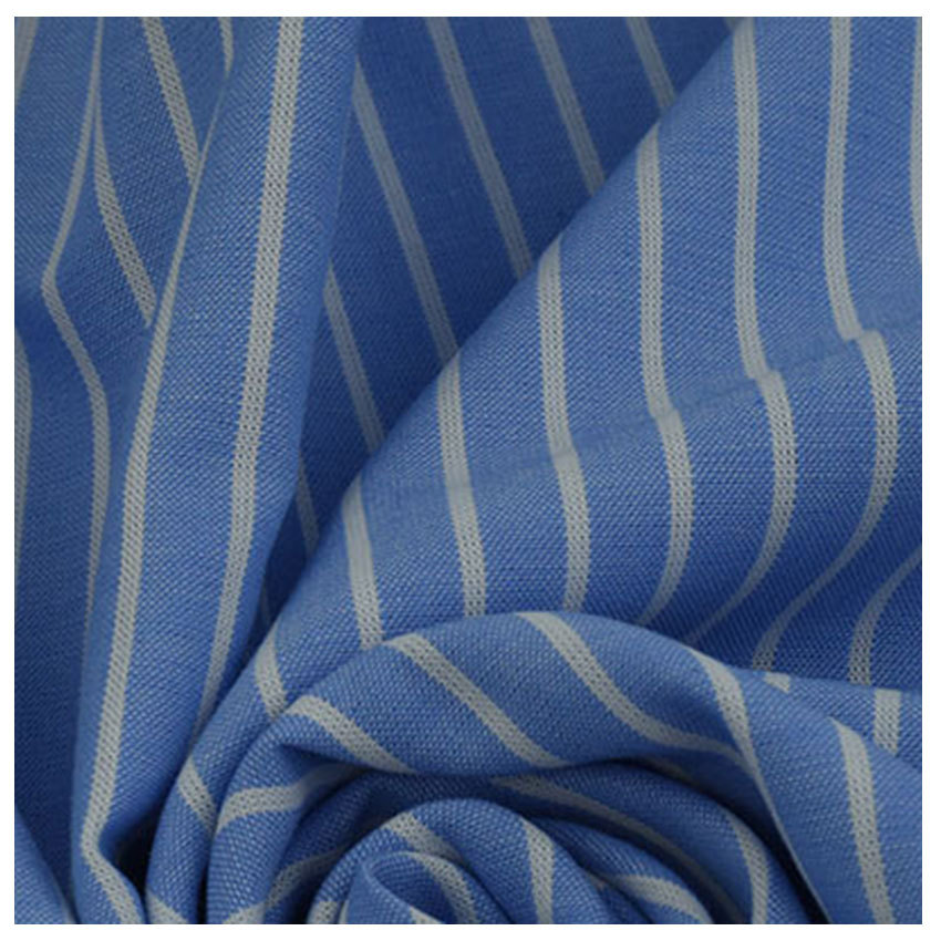Yarn-dyed shirt fabric cotton shirt yarn-dyed yarn-dyed vertical strip shirt Y plain yarn-dyed blue and white vertical strip