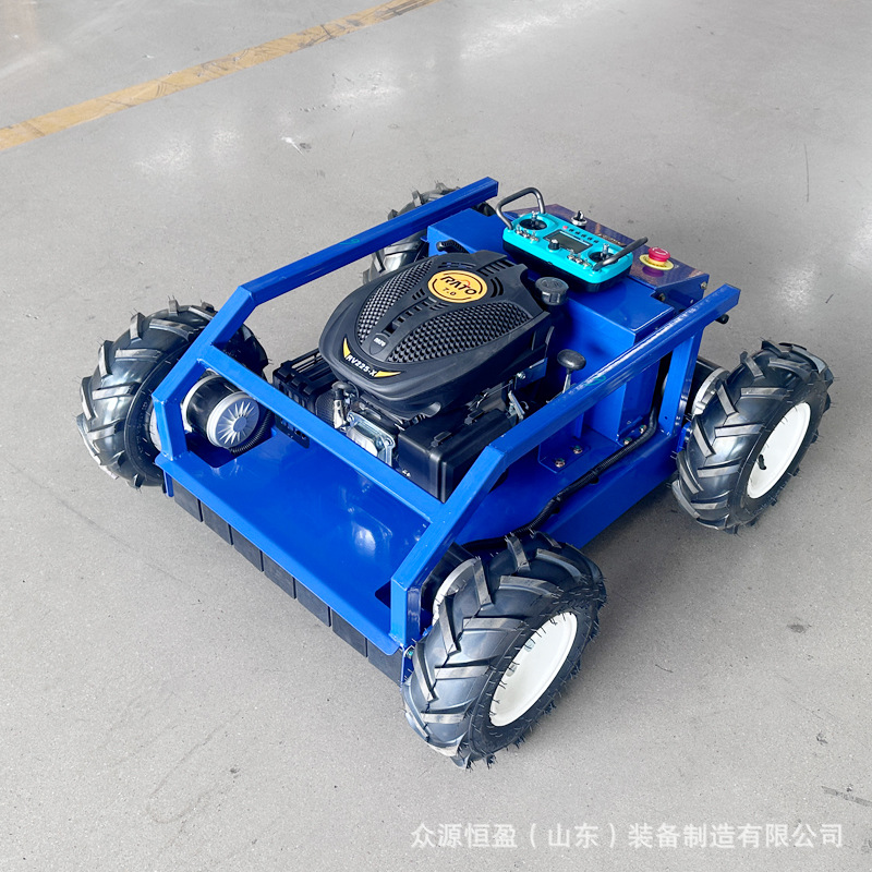 small remote control lawn mower orchard self charging wheel weed mower embankment clearing mowing lawn mower cross border