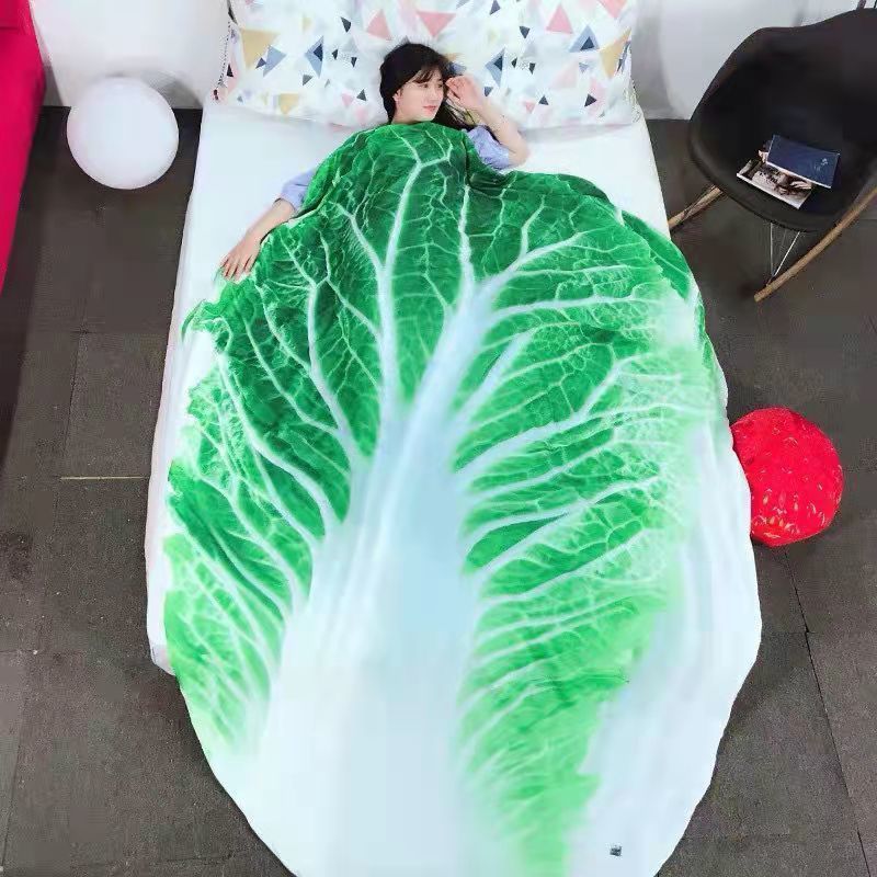 Picture of Hamburger Blanket Funny Blanket Mexican Burrito Blanket Throwing Corn Cake Wool Blanket Sofa Wool Blanket