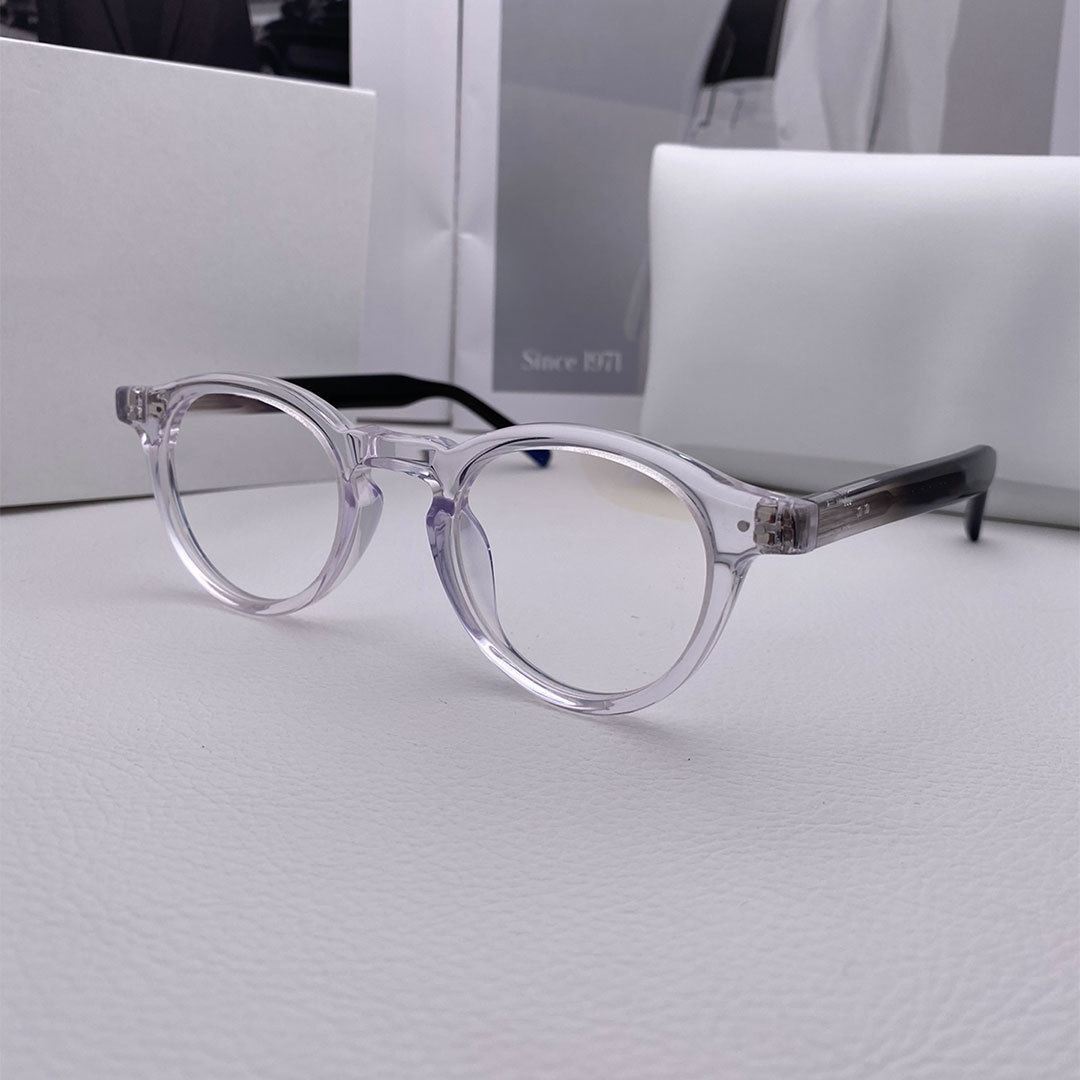 Picture of 2024 Co-Branded Ultra-Light Plate Gm Round Frame Glasses Mm116 Margiela Fashionable Black Frame Women's Anti-Blue Light and Light