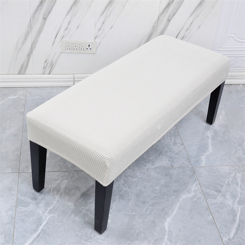 Picture of Elastic Household Long Bench Cover Corn Plaid Thickened Piano Cover Makeup Stool Cover Shoe Changing Stool Cover