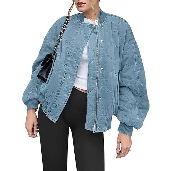 Picture of Cross-Border European and American 2025 Winter New Fashion Loose Casual Pilot Long-Sleeved Baseball Jacket Jacket Cotton Jacket