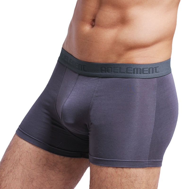 Ao Element Underwear Men's U-Convex Men's Underwear Mid-Waist Boxer Sweat Absorbing Men's Breathable Sexy Boxer Underwear Head