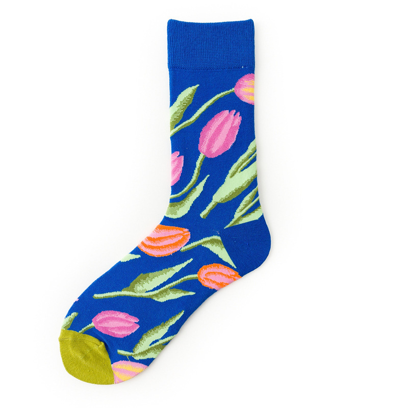 Picture of Mid-Calf Trendy Socks, Fashionable and Comfortable, Elegant Couple Socks, Long Socks for Export, Trendy Oil Painting Style, Jk Internet Celebrity High Socks, Wholesale