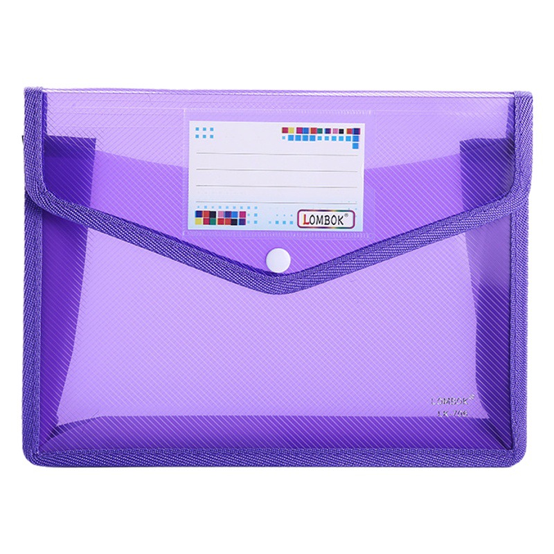 A4FC Stereo File Bag Transparent File Bag Student Test Paper Storage Bag Thickened Office Data Book Large Capacity
