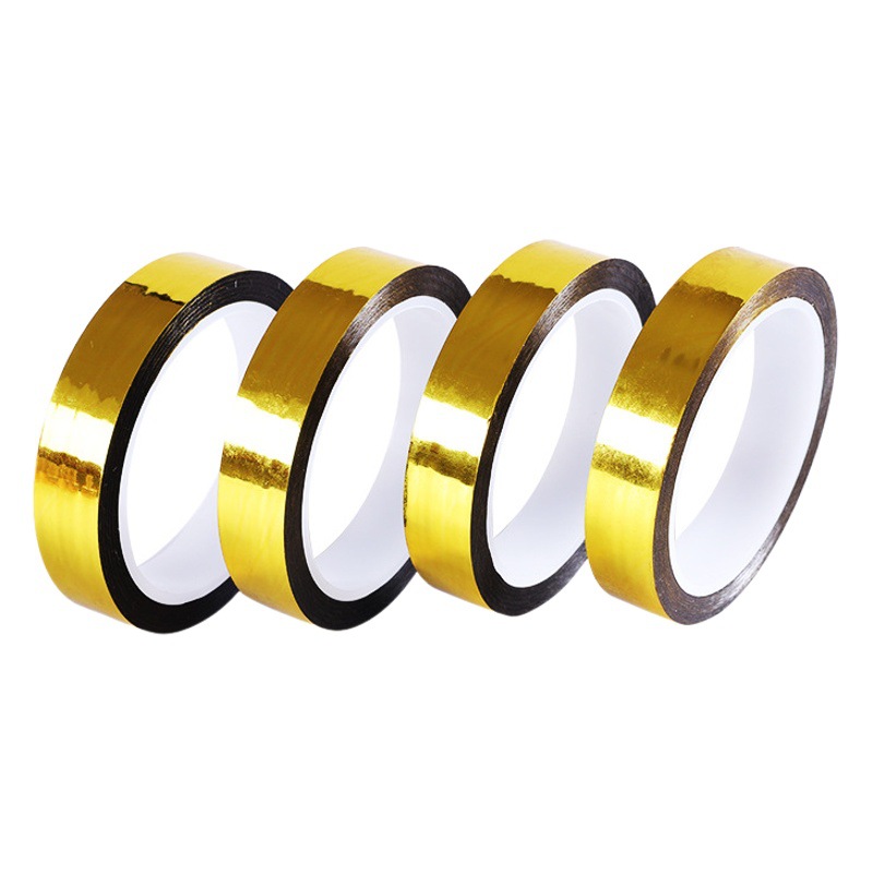Bright Gold Tape DIY Decorative Gift Packaging Children Handmade Student Tape Wedding Layout Phnom Penh Sticker