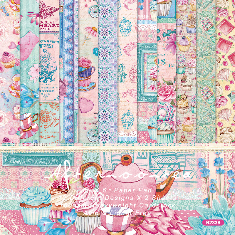 DIY album scrapbook Journal material paper card making Background Paper 6-inch single-sided pattern paper R2338