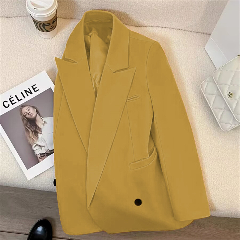 Picture of Spring and Autumn Pure Color High-end Sense Casual Loose Suit Top Temperament Ladies Fashion Trend Suit Wholesale