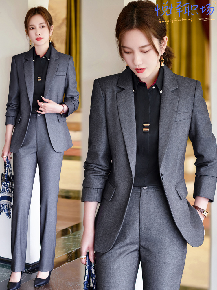 Picture of Spring and Autumn suit suit women's autumn and winter temperament goddess Fan small professional manager jacket formal wear front desk work clothes