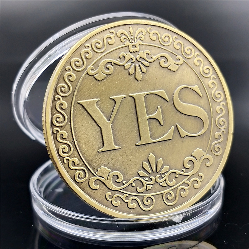YES Or NO Decision Coin 2024 Foreign Trade Commemorative Coin Small Coin Diameter 25mm Foreign Currency Cross-border Source