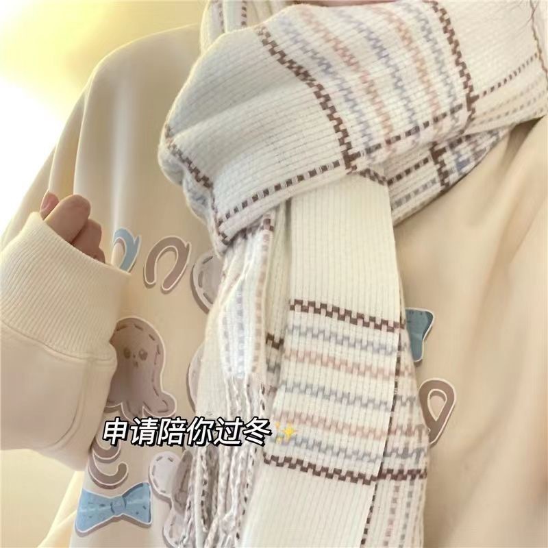 Picture of Cross-border solid color new imitation cashmere scarf women's autumn and winter thickened warm shawl solid color student scarf men's wholesale
