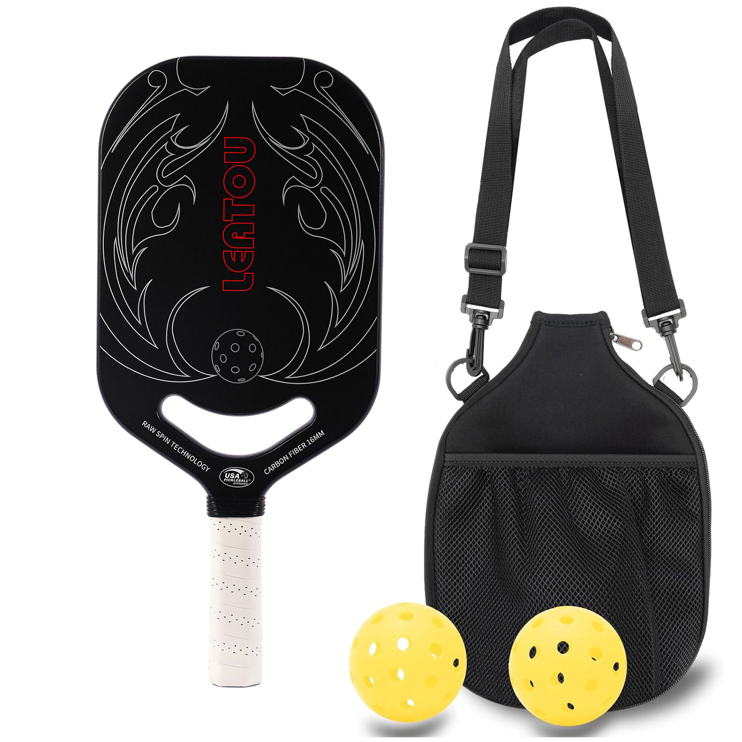 USAPA certification T700 carbon fiber hot pressing one smile hole without frame peak racket Zhejiang factory professional