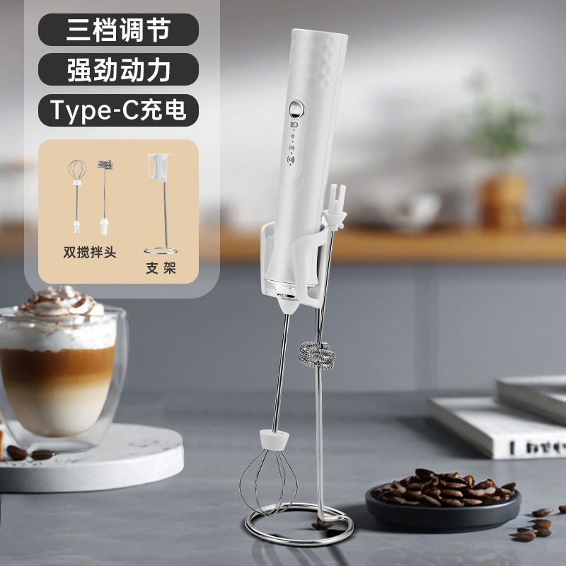 Picture of Electric Egg Beater Wireless Automatic Cream Frother Cake Baking Coffee Stirrer Mini Manual Milk Frother