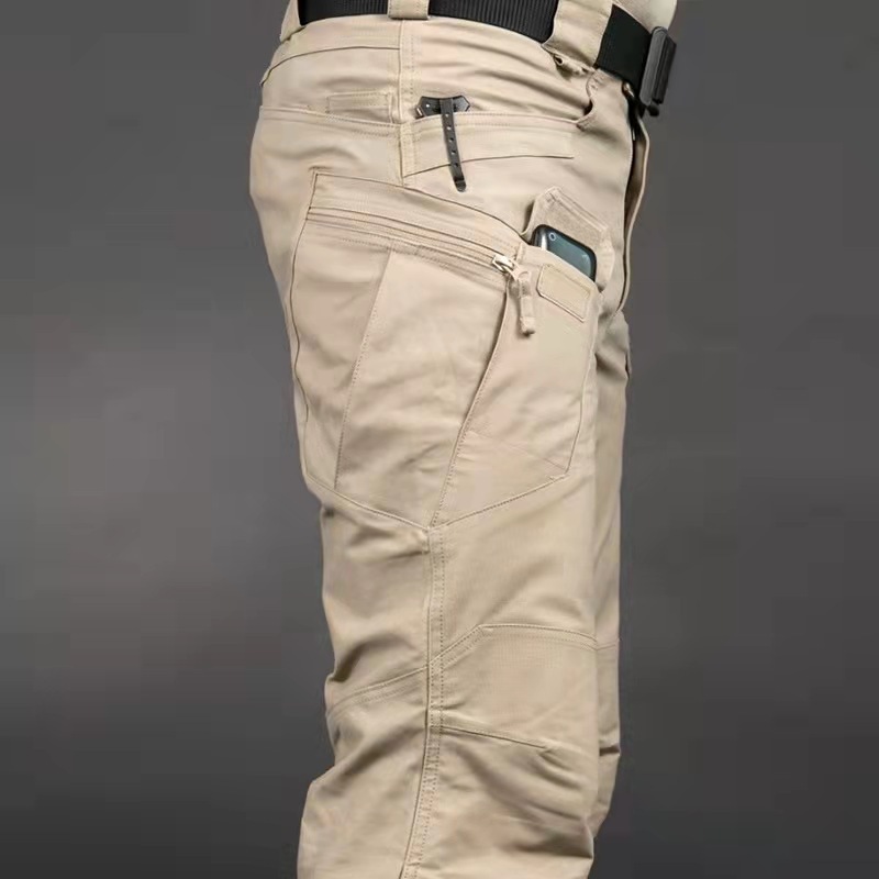 Archon Spring & Fall Ix7 Tactical Pants Men's Slim Multi-Flap Pocket Pants Work Pants Outdoor Straight Training Pants Export