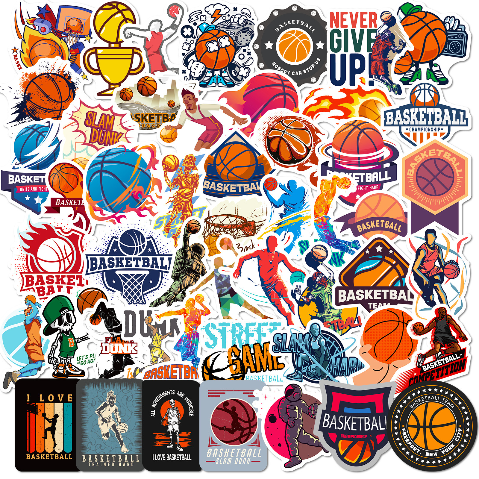 50 graffiti basketball stickers cross-border American New Sports NBA basketball star stickers wholesale