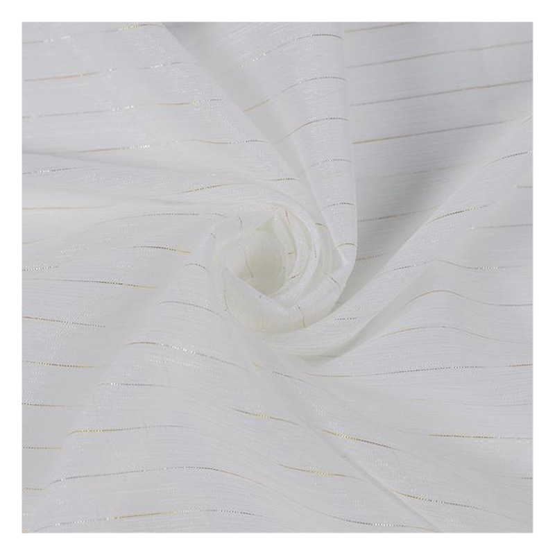 Spring and summer gold and silver regular bright silk wrinkled chiffon 75D dress Hanfu shirt fabric polyester chiffon printed fabric