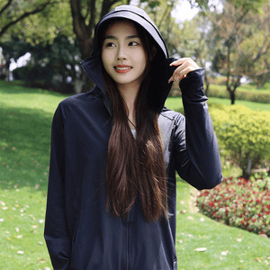 Picture of Nylon Ice-sensitive Sunscreen Clothing Women's Spring and Summer Outdoor UV-resistant Removable Hat Brim Original Yarn Shoulder Sunscreen Clothing