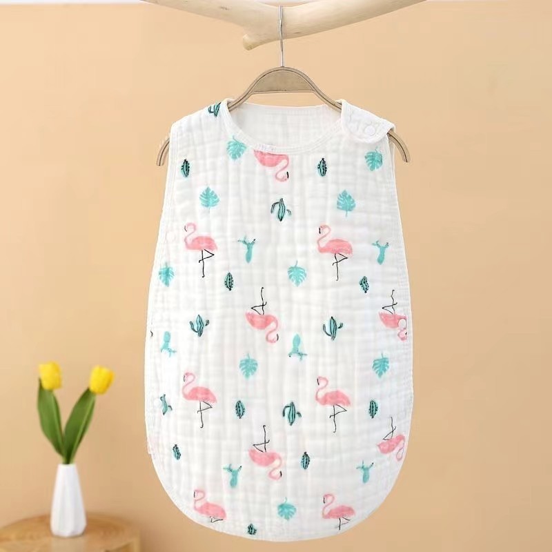 Picture of Baby gauze sleeveless sleeping bag cotton summer thin baby vest newborn children kick-proof quilt wholesale