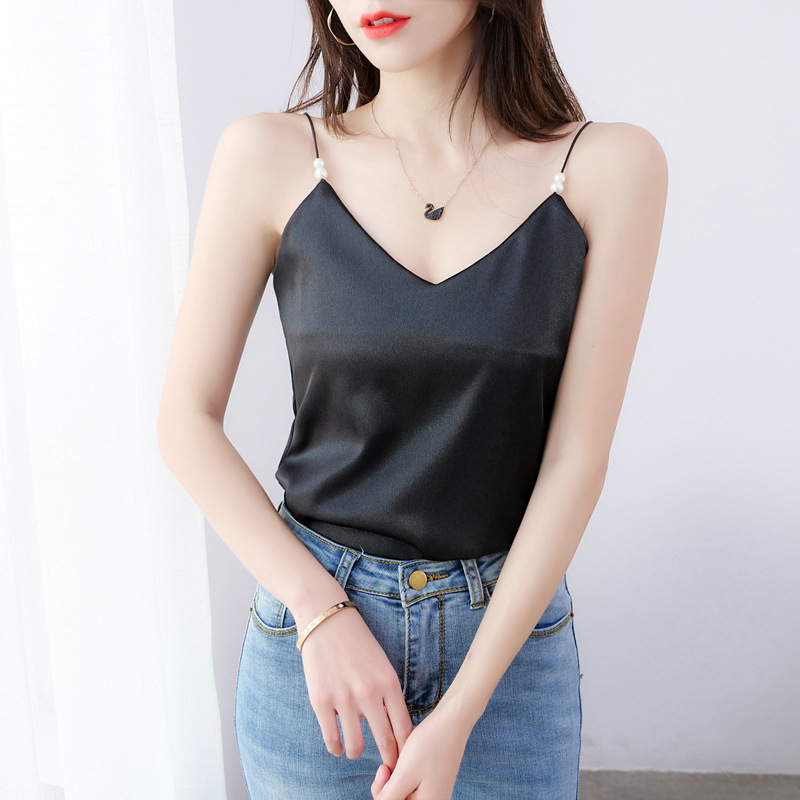 Real camisole women's summer wear women's top sexy v-neck inside the base shirt a generation of wholesale
