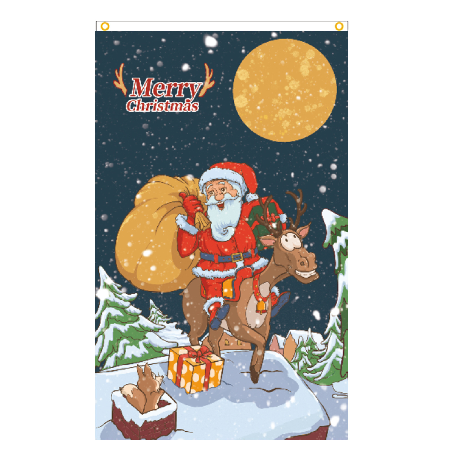 Picture of Amazon foreign trade cross-border flag Christmas indoor and outdoor polyester flag 90*150cm can be set to map